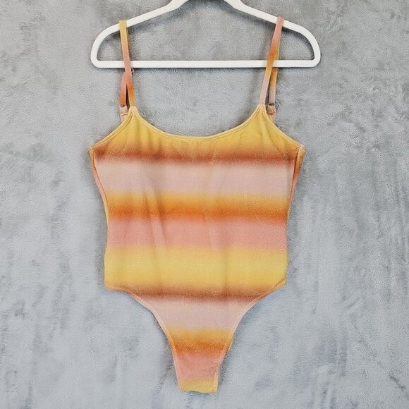 Cotton On Glitter Ombre Sunrise Scoop Neck One Piece Swimsuit Womens XL Cheeky - Picture 3 of 8